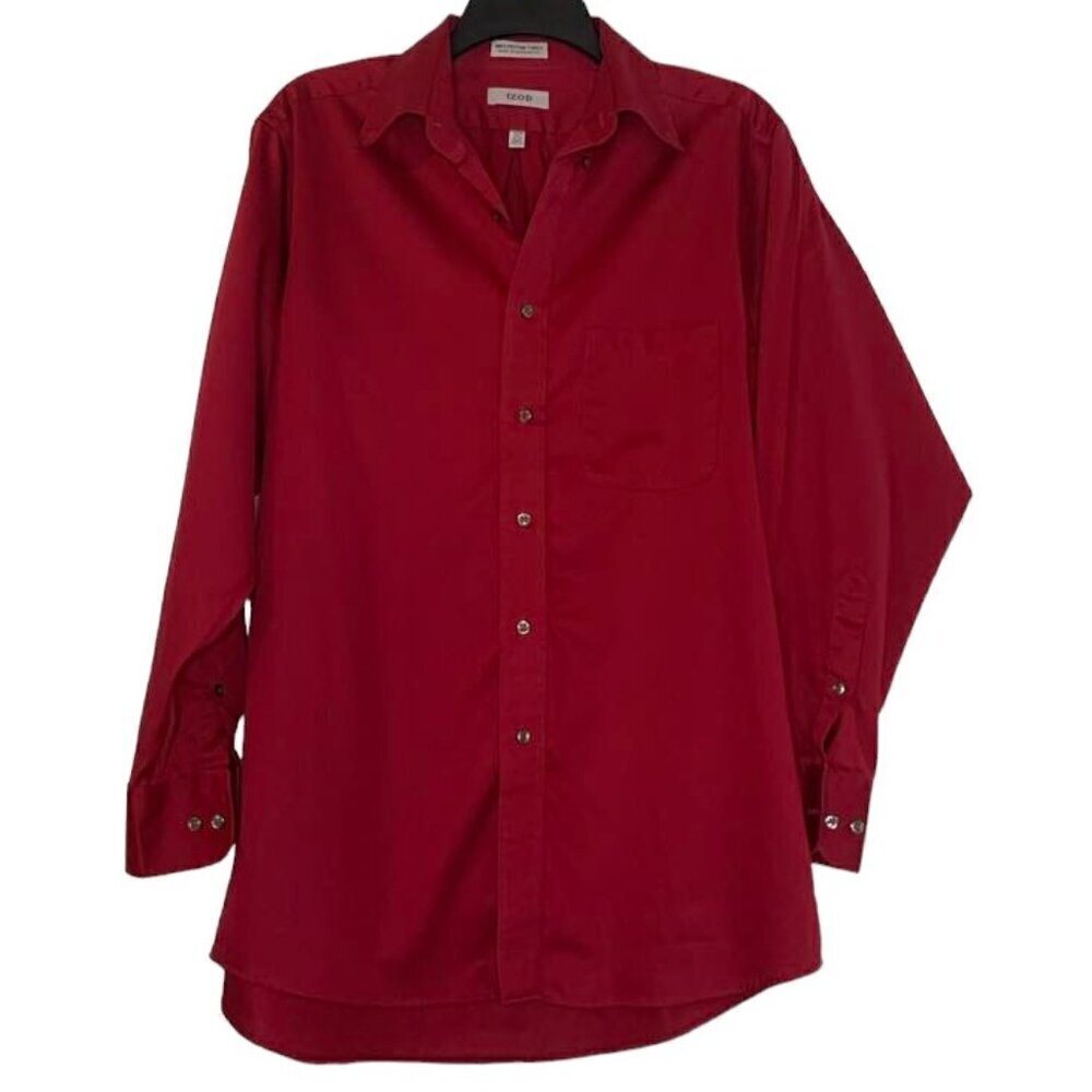 Izod Men's Dress Shirt 15 1/5 32/33  Long Sleeve Shirt